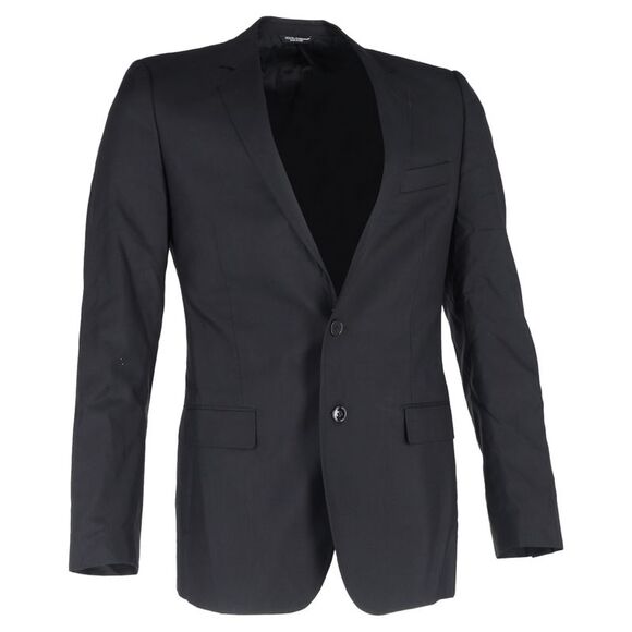 Dolce & Gabbana Single-Breasted Blazer in Black Wool